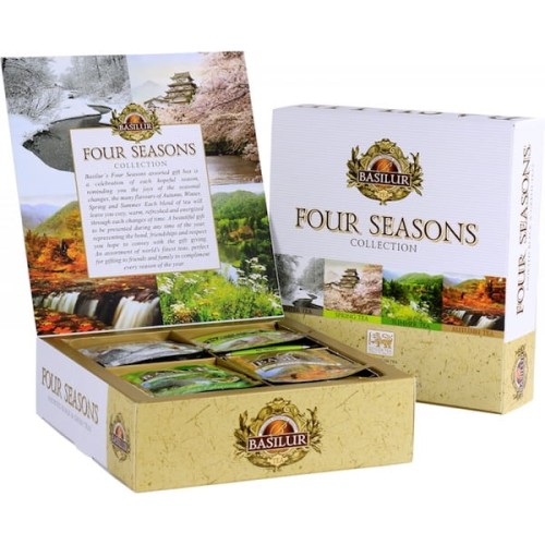 Zestaw herbat czarnych i zielonych w kopertowanych saszetkach Basilur Four Seasons 40x2g