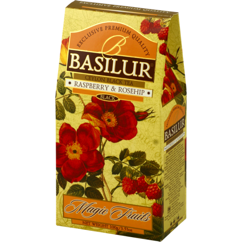 Herbata Basilur Magic Fruits Raspberry Rosehip 100g stożek