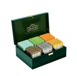 Herbata Ahmad Tea Exclusive Mix 60 kopert w drewnianej skrzynce - 6 rodzajów po 10 torebek 