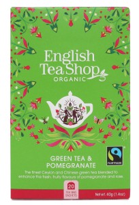 Herbata English Tea Shop Green Tea & Pomegranate 20 kopert - organiczna zielona z granatem