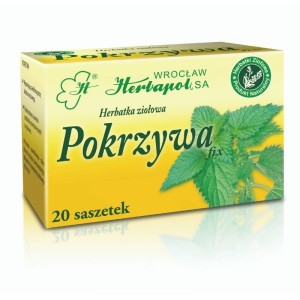 Herbata Ziołowa Herbapol Pokrzywa 20x1,5g w saszetkach - naturalna bez aromatów
