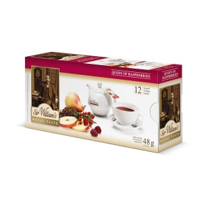 Herbata Sir William's Royal Taste Queen of Raspberries 12x4g - herbata malinowa, z jabłkami i dziką różą w saszetkach