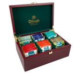 Herbata Dilmah Zestaw 60 kopert  w drewnianej skrzynce - 6 rodzajów po 10 torebek