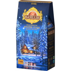 Herbata Basilur Winter Stars 75g stożek - czarna z ananasem, jeżyną i wanilią