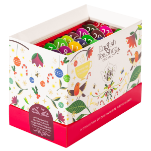 Kalendarz Adwentowy z herbatą English Tea Shop 25 piramidek - biały z zakładkami