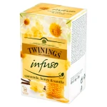 Herbata Twinings Infuso Camomile, Honey & Vanilla 20x2g - owocowo-ziołowa o smaku rumianku, miodu i wanilii, 100% naturalna w saszetkach