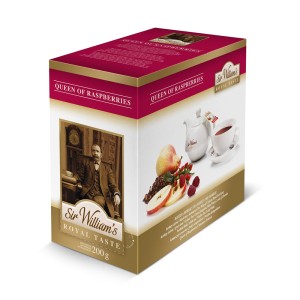 Herbata Sir William's Royal Taste Queen of Raspberries 50x4g - herbata malinowa, z jabłkami i dziką różą w torebkach