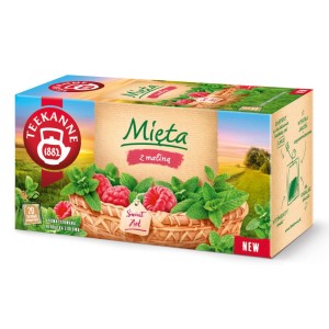 Herbata Teekanne Mięta z maliną 20x1,5g - ziołowa z owocami