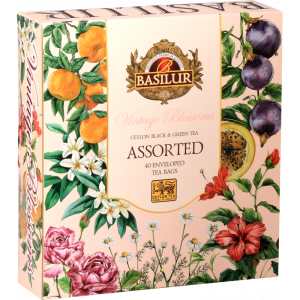 Zestaw Herbat Basilur Assorted Vintage Blossom 40 kopert  – 4 smaki