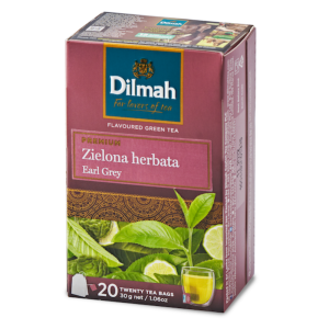 Herbata Dilmah Green Tea Earl Grey 20x1,5g - z naturalnym aromatem