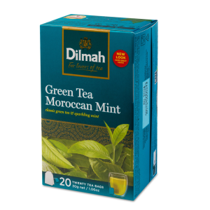 Herbata Dilmah Green Tea Moroccan Mint 20x1,5g - z miętą pieprzową i miętą zieloną