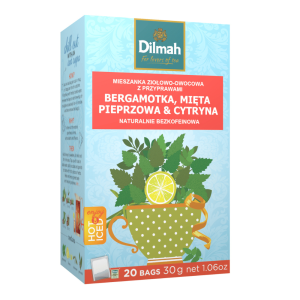 Herbata Dilmah Napar Bergamotka, Mięta & Cytryna 20x1,5g - ekspresowa mieszanka ziół i owoców