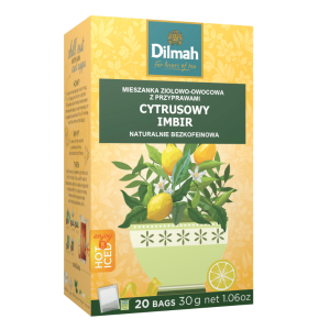 Herbata Dilmah Napar Cytrusowy Imbir 20x1,5g - ekspresowa mieszanka ziół i owoców