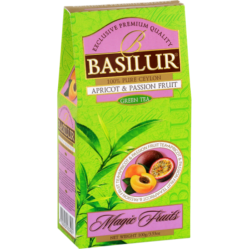 Herbata Basilur Magic Fruits Green Apricot &amp; Passion Fruit 100g