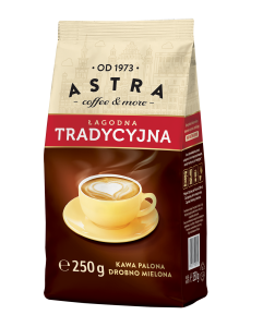 Kawa Astra Łagodna Tradycyjna 250g - drobno mielona