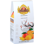 Herbata Basilur White Tea Mango Orange 100g stożek - biała liściasta z kawałkami owoców