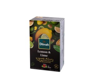 Herbata Dilmah Lemon & Lime 20x1,5g - ekspresowa czarna o smaku cytrynowo-limonkowym