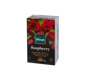 Herbata Dilmah Raspberry 20x1,5g - ekspresowa czarna o smaku malinowym