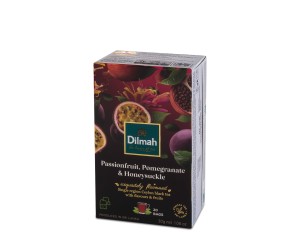 Herbata Dilmah Passionfruit, Pomegranate & Honeysuckle 20x1,5g - ekspresowa czarna o smaku owoców tropikalnych