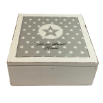 Drewniana Skrzynka z herbatami McCoy Teas 20 kopert - z ceramiczną płytką