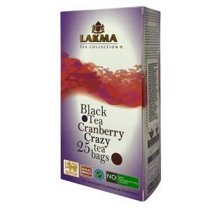 Herbata Lakma Black Tea Cranberry Crazy 25 torebki - czarna ekspresowa