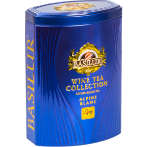 Herbata Basilur Wine Tea Alpine Blanc 75g puszka - czarna o smaku gravioli i białego wina