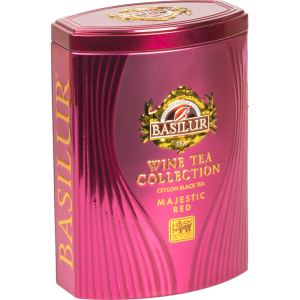 Herbata Basilur Wine Tea Majestic Red 75g puszka - czarna BOP1 o smaku czerwonego wina
