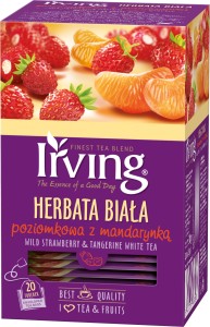 Herbata Irving Biała Poziomkowa z Mandarynką 20 kopert