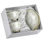 Zestaw dwóch filiżanek 250 ml ze spodkami Fioretta porcelana kostna