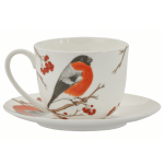 Porcelanowa Filiżanka Ptaki Polski Gil 300ml - ze spodkiem