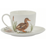 Porcelanowa Filiżanka Ptaki Polski Kaczka 300ml - ze spodkiem