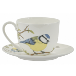Porcelanowa Filiżanka Ptaki Polski Sikora Modraszka 300ml - ze spodkiem