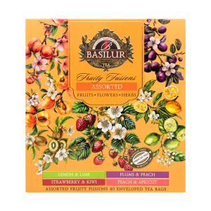 Zestaw Herbat Basilur Fruity Fusions Assorted 40 kopert  – 4 owocowe smaki