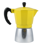 Kafetiera Moka  6 filiżanek espresso - żółta z aluminium