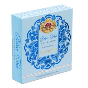 Zestaw Herbat Basilur Blue Assorted 40 kopert  – 4 smaki zielonych herbat