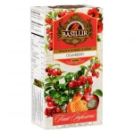 Herbata Basilur Fruit Infusions Cranberry 25 torebek- owocowa z żurawiną