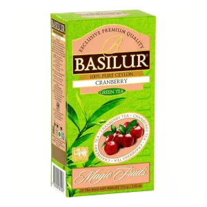 Herbata Basilur Magic Fruits Cranberry 25 torebek - zielona z żurawiną 