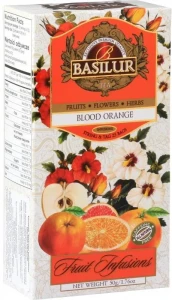 Herbata Basilur Fruit Infusions Blood Orange 25 torebek- owocowa o smaku pomarańczy