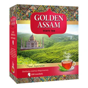 Herbata Golden Assam Black Tea 100 torebek - klasyczna mieszana indyjska i cejlońska