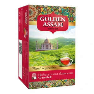 Herbata Golden Assam Black Tea 50 torebek - klasyczna mieszana indyjska i cejlońska