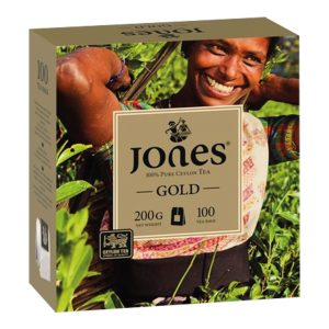 Herbata Jones Gold 100 torebek - czarna cejlońska z młodych listków ekspresowa