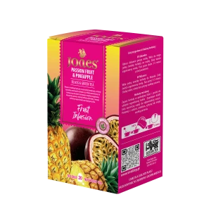 Herbata Jones Passion Fruit & Pineapple 20 torebek - czarna i zielona z ananasem i marakują