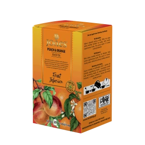 Herbata Jones Peach & Orange 20 torebek - czarna cejlońska brzoskwinia i pomarańcza 