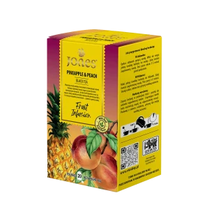 Herbata Jones Pineapple & Peach 20 torebek - czarna cejlońska z ananasem i brzoskwinią
