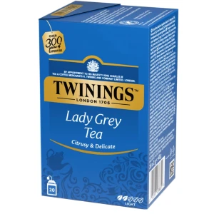 Herbata Twinings Lady Grey 20x2g - czarna z bergamotką i cytrusami w saszetkach 