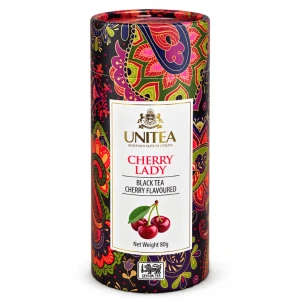 Herbata Unitea Tea Cherry Lady 80g tuba czarna liściasta z wiśnią i różą