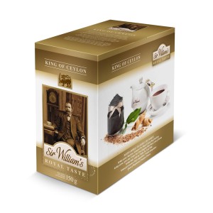 Herbata Sir William's Royal Taste King of Ceylon 50x3g - czysta herbata cejlońska z regionu Kandy w torebkach