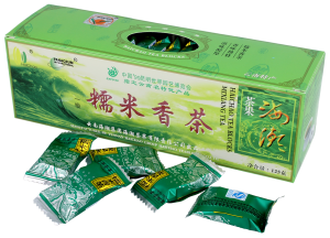 Herbata Zielona Prasowana w kostkach Haichao Mixiang Tea 40 kostek 125g - z kwiatami ryżowymi